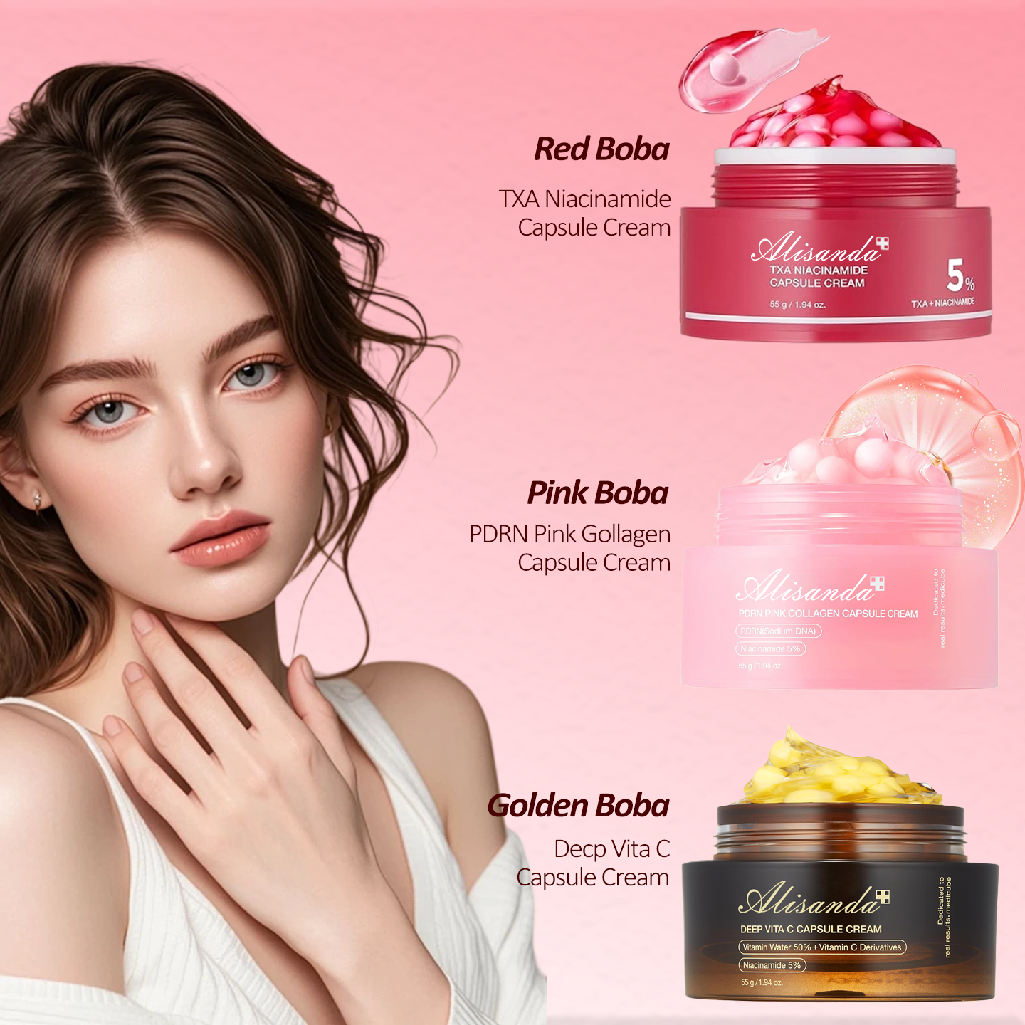 Final 3 Hours – 70% OFF! 7 Days to 90% Skin Transformation with Boba Cream Set: Smooth, Hydrated, Radiant