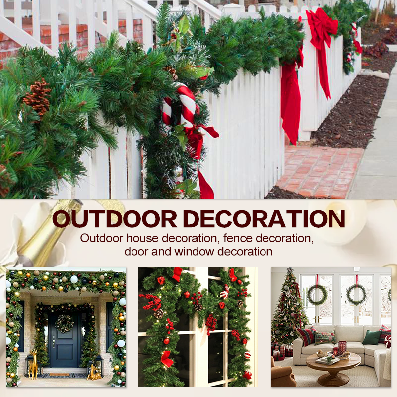Christmas Wreath with Free LED Light Strip – Festive Artificial Holiday Decor 1.0