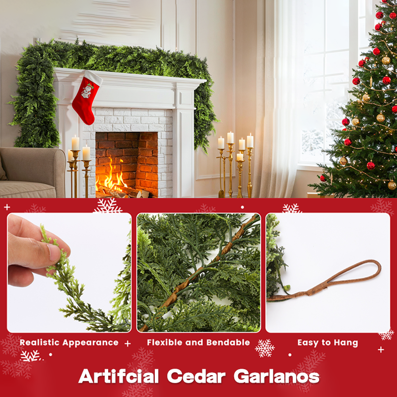 Christmas Wreath with Free LED Light Strip – Festive Artificial Holiday Decor 1.0