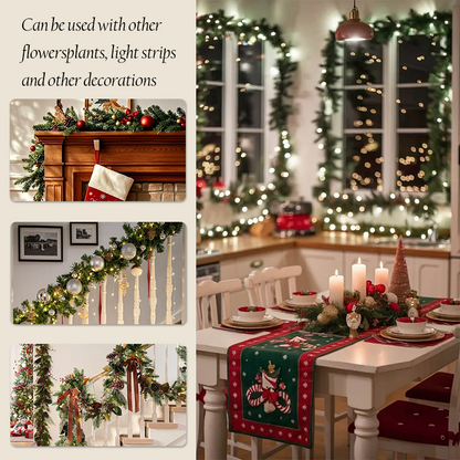 Christmas Wreath with Free LED Light Strip – Festive Artificial Holiday Decor 1.0