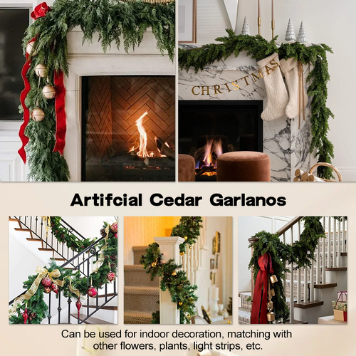 Christmas Wreath with Free LED Light Strip – Festive Artificial Holiday Decor 1.0