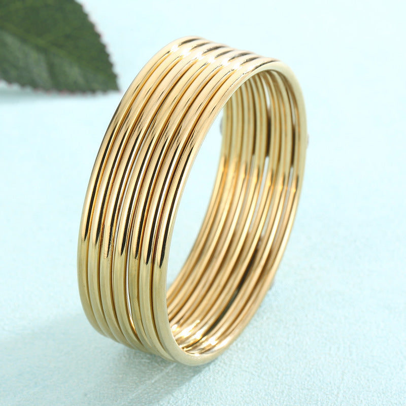 7 bracelets - Gold